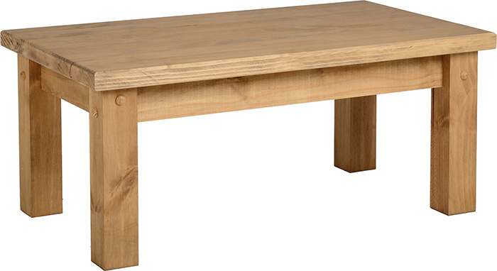 Tortilla Distressed Waxed Pine Coffee Table - Click Image to Close